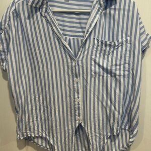 Beachlunchlounge Sky and White Striped Shirt